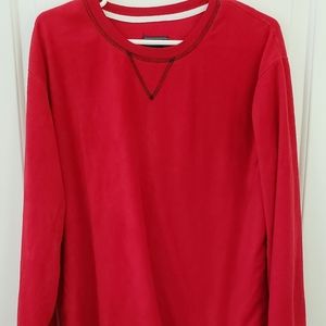 Izod red fleece sweater size L